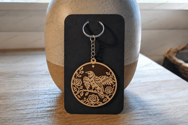 Fish Round Keychain Laser Cut SVG File fish keychain svg,