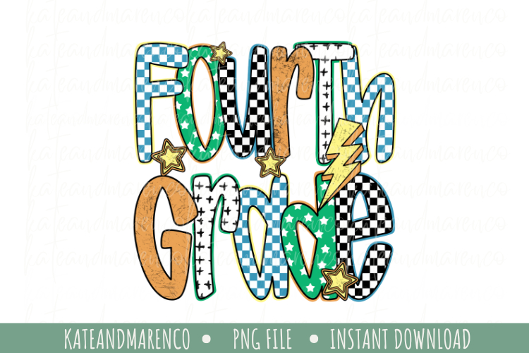 Boy Fourth Grade PNG | Retro 4th Grade PNG | Boy PNG