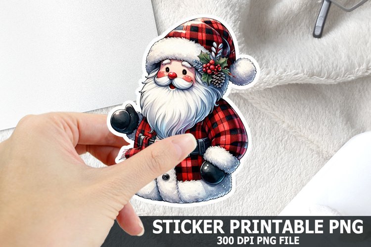 Christmas Santa Sticker| Christmas Sticker PNG Design