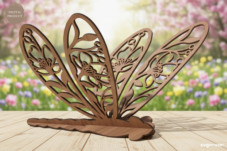 3D Dragonfliy Laser Cut | Glowforge | Home Decor