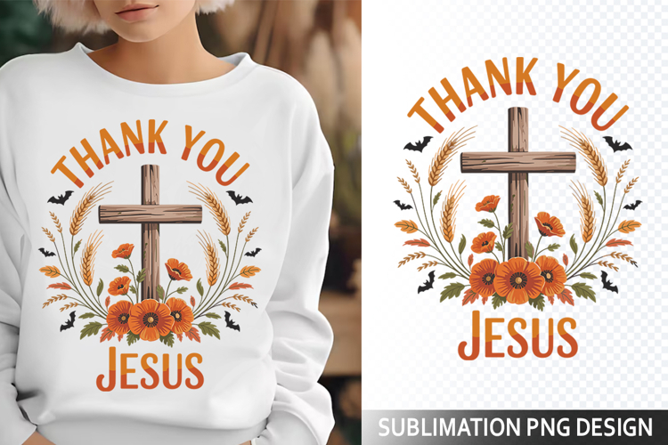 Thank you Christian Harvest - Halloween Sublimation PNG