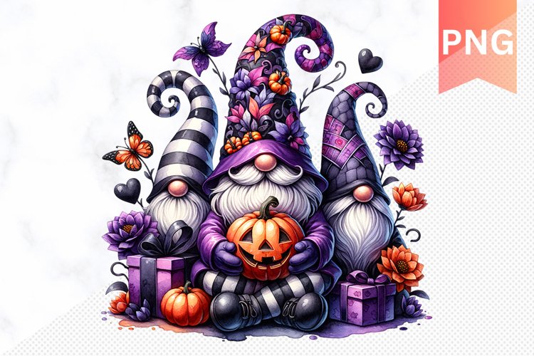 Halloween Gnome Sublimation - Clipart PNG Design