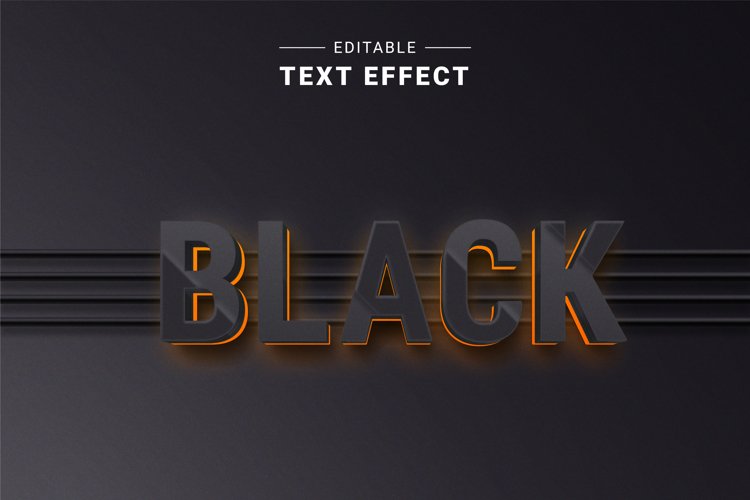 Editable Text Effect for Illustrator. Vector Graphic styles example image 1