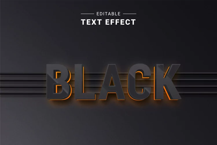 Editable Text Effect for Illustrator. Vector Graphic styles