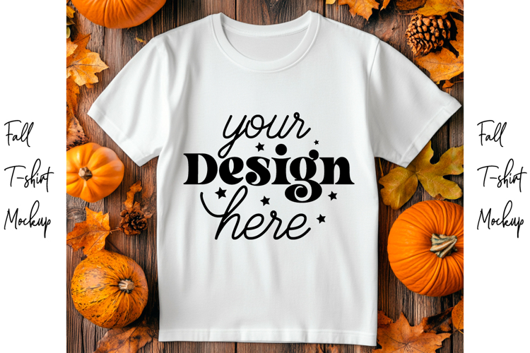 Fall t-shirt mockup, Fall mockup