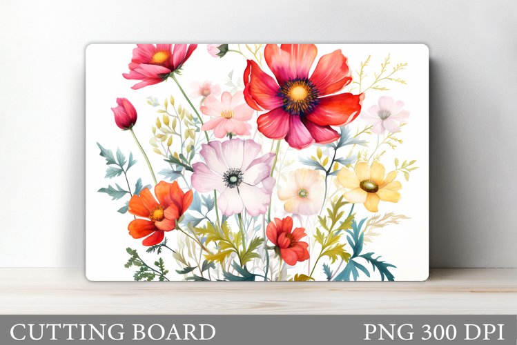 Flowers Kitchen Cutting Board. Wildflowers Cutting Board