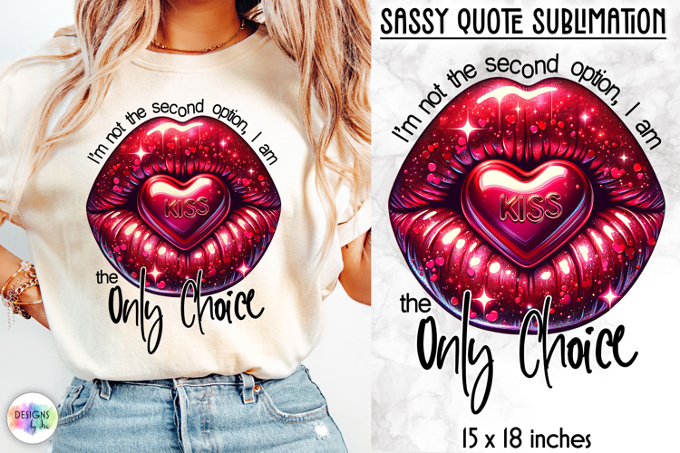 Sassy Lips Quote Sublimation, Bold Pink Lips PNG