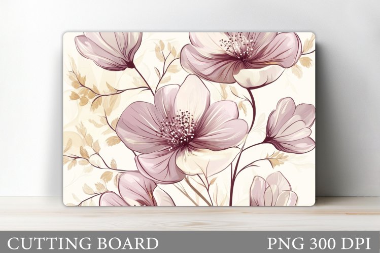 Flowers Cutting Board Design. Flowers Kitchen Cutting Board example image 1