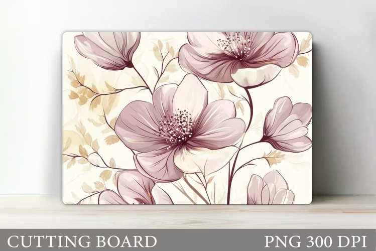 Flowers Cutting Board Design. Flowers Kitchen Cutting Board