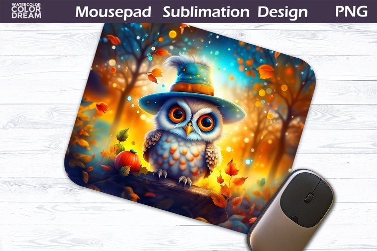 Fall Owl MousePad Fall Mouse Pad Sublimation