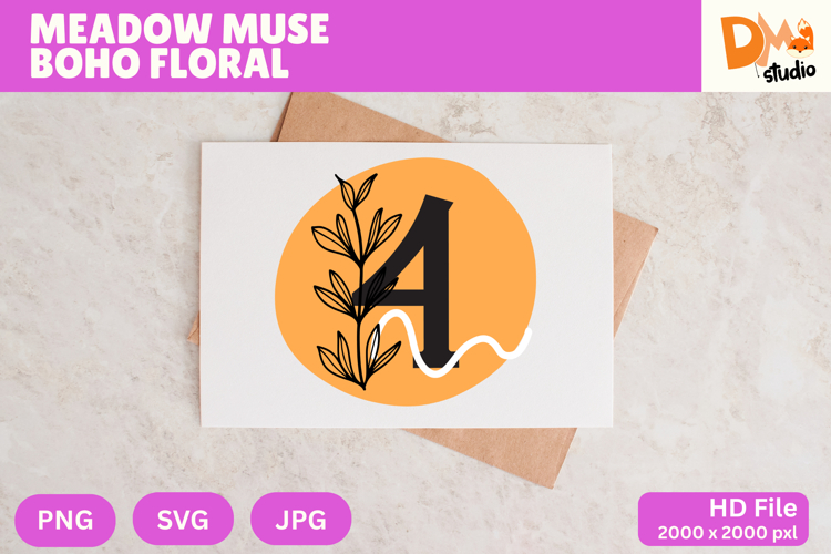 Floral Monogram Letter Svg Image 12