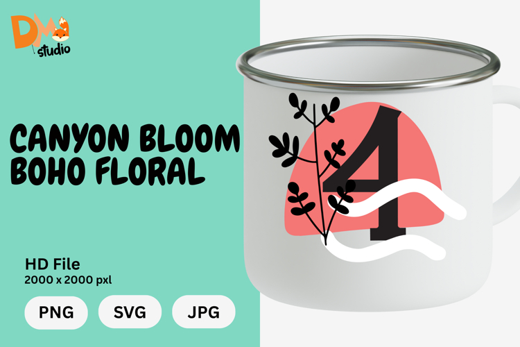 Boho Floral Svg Image 4