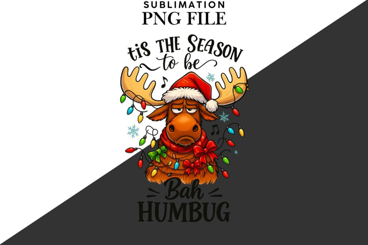 Christmas moose png design for T-shirts