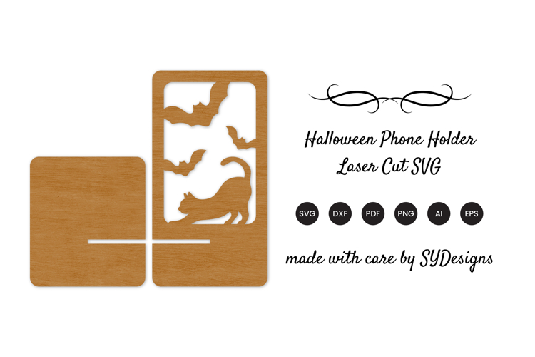 Halloween Phone Holder Laser Cut SVG