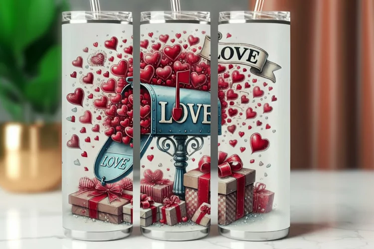 Valentine Tumbler Wrap 20 oz - mailbox