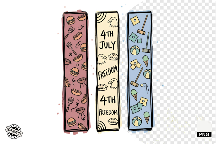 4th of July Brushstrokes Clipart example image 1