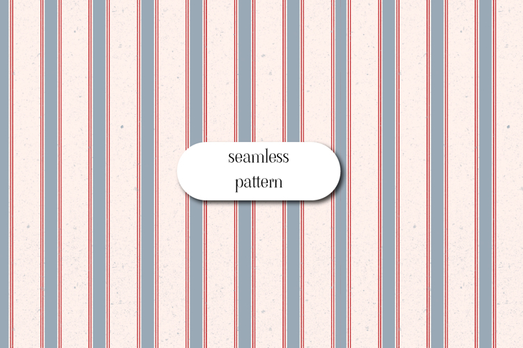 Vintage Striped Seamless Pattern in Red and Blue Tones