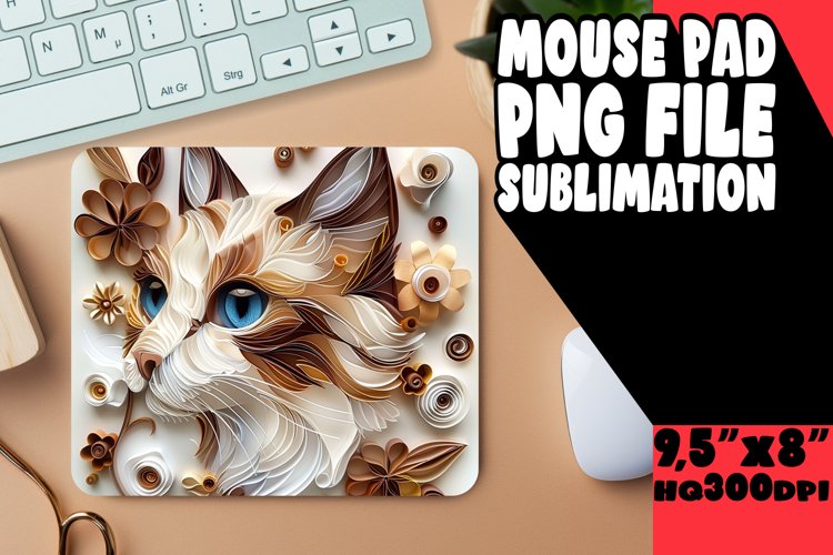 Purr-fect Companion Sublimation Mouse Pad example image 1