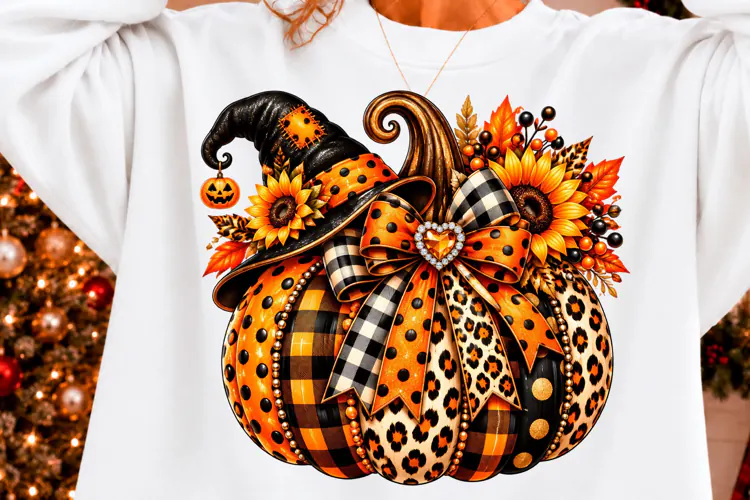 Leopard Pumpkin Halloween Shirt, PNG