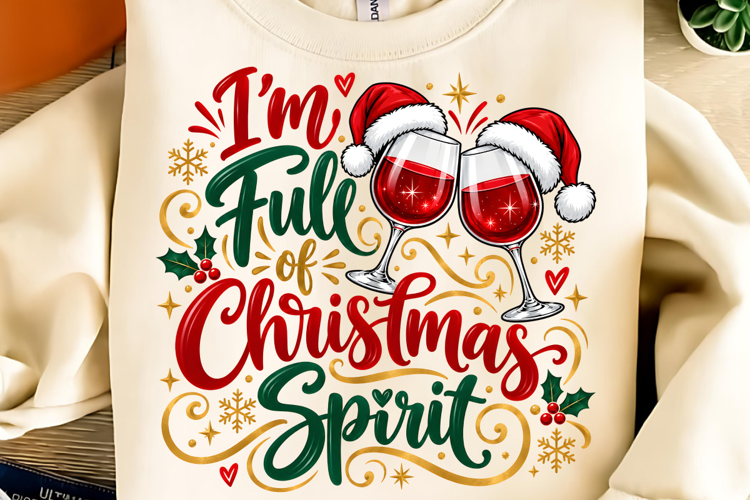 I'm Full Of Christmas Spirit PNG, Trending Christmas PNG