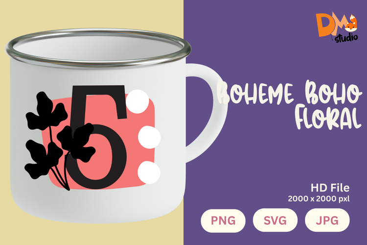 Boheme Boho Floral Monogram