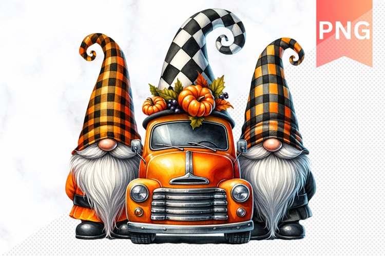 Halloween Gnome Sublimation - Clipart PNG Design