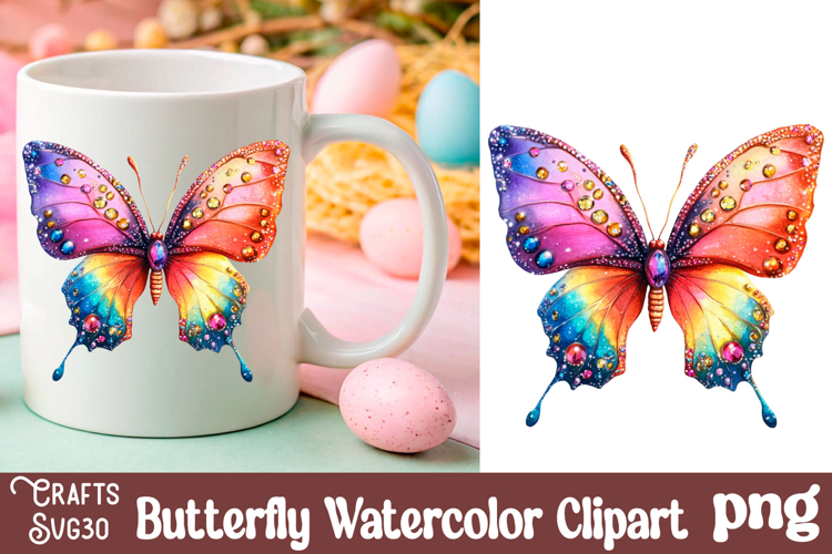 Watercolor Butterfly Clipart Image 16