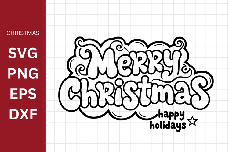 Merry Christmas SVG, Silhouette, Cricut