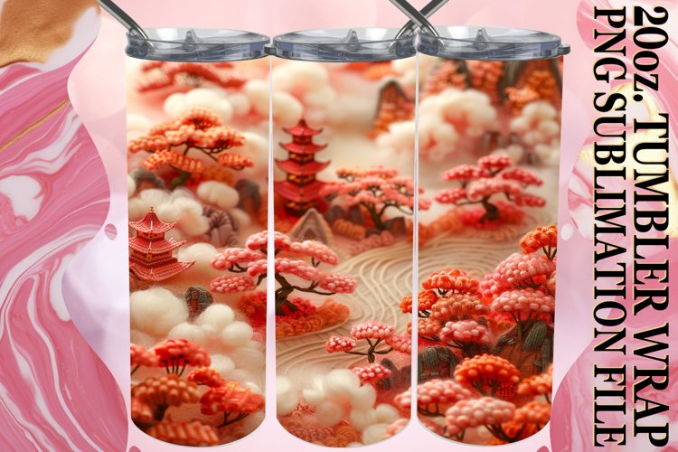 3D Beauty View Tumbler Sleeve - 20oz example image 1