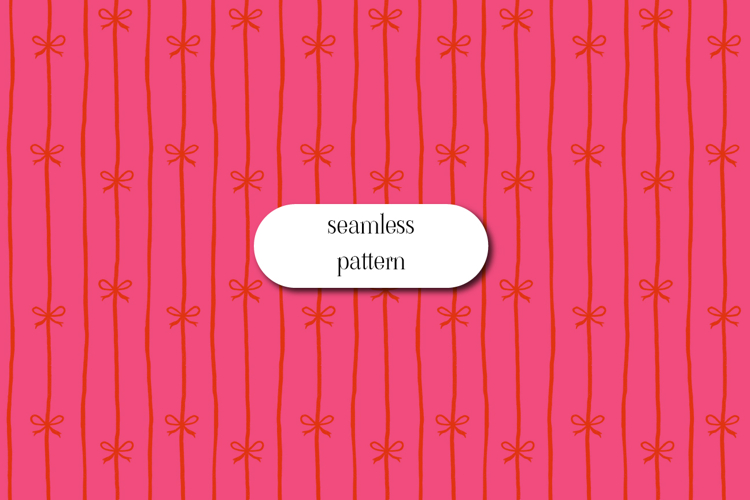 Pink and Red Striped Heart Seamless Valentine Pattern