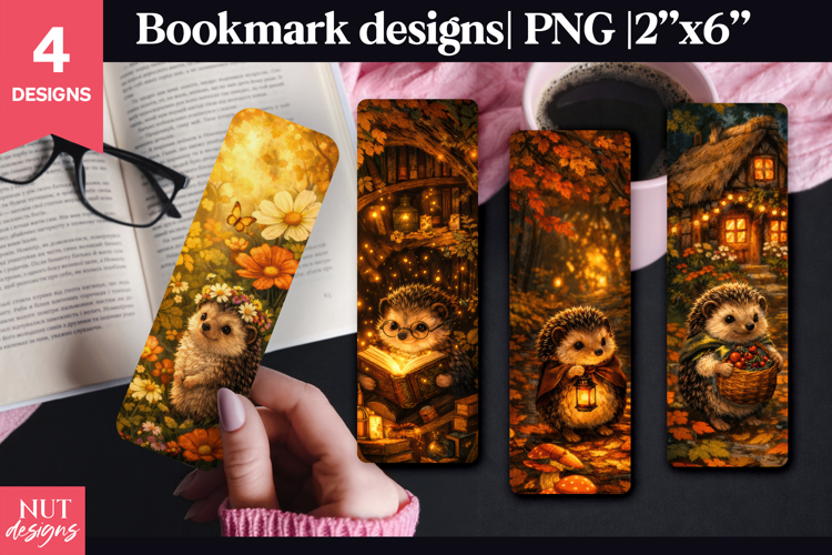 Fairy Hedgehog Bookmark PNG forest magical bookmark