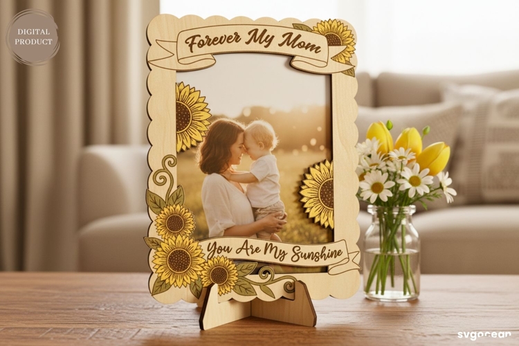 Mothers Day Photo Frame Laser Cut | Layered | SVG