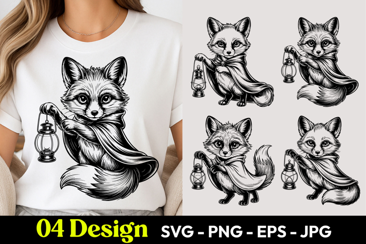 Winter Fox SVG PNG