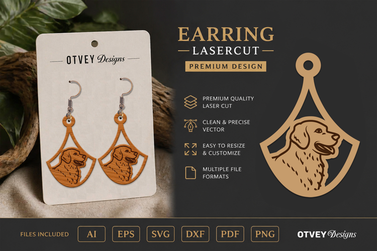 Dog Earring Laser Cut SVG| Cute Jewelry Design