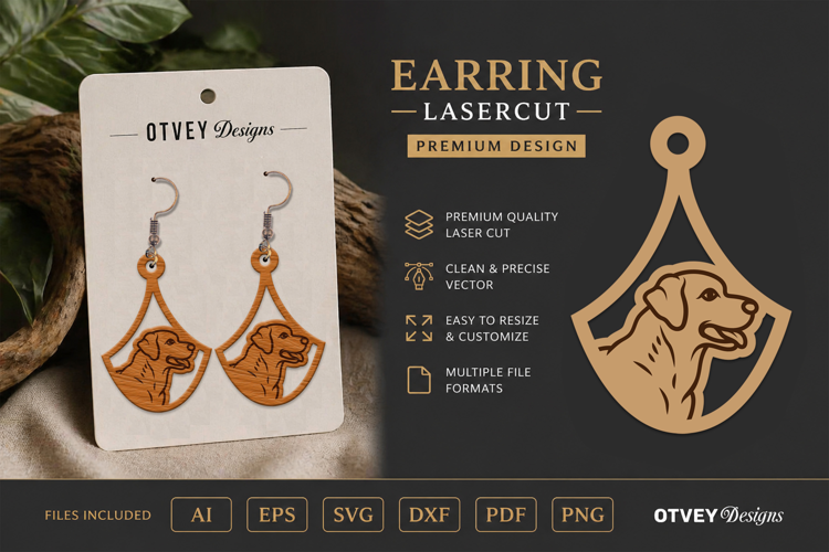 Dog Earring Laser Cut SVG| Cute Jewelry Design