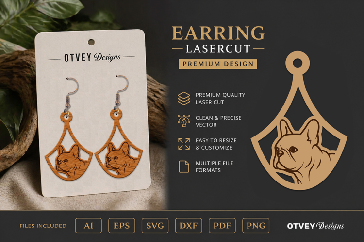 Dog Earring Laser Cut SVG| Cute Jewelry Design