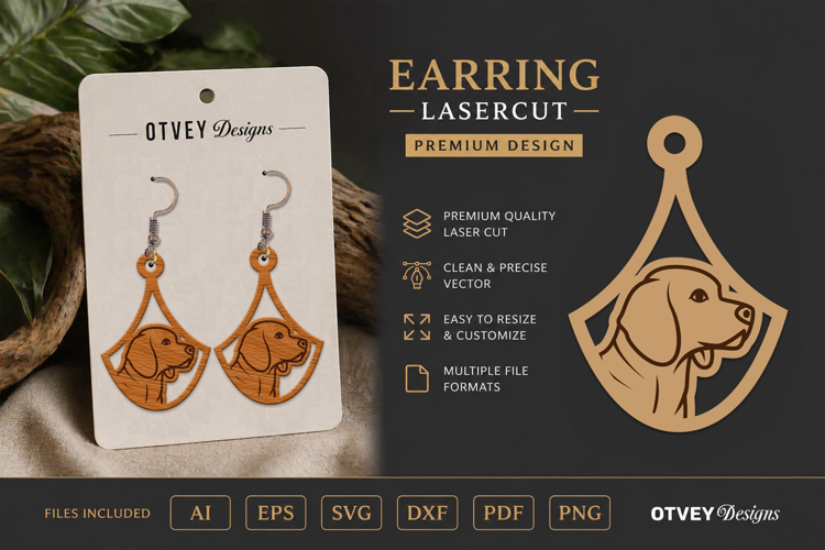Dog Earring Laser Cut SVG| Cute Jewelry Design