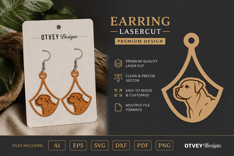 Dog Earring Laser Cut SVG| Cute Jewelry Design
