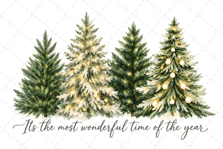 It's The Most Wonderful Time Of The Year PNG, Christmas Tree