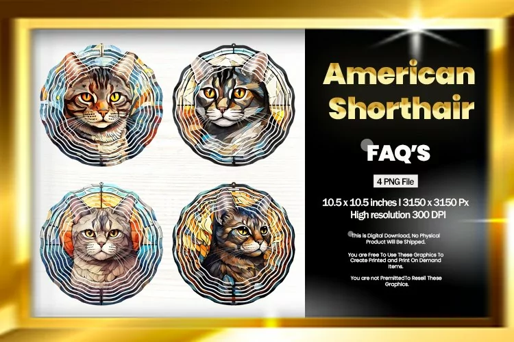American Shorthair Wind Spinner Sublimation - 04 Variations