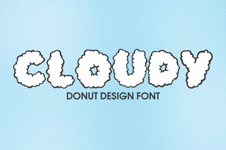 Cloudy Donut Font | Cartoon display font