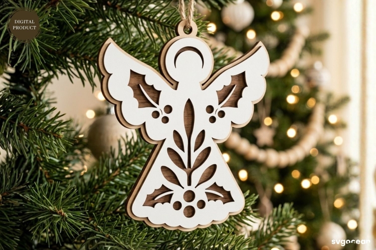 Nativity Angel Ornament Laser Cut | Glowforge | SVG
