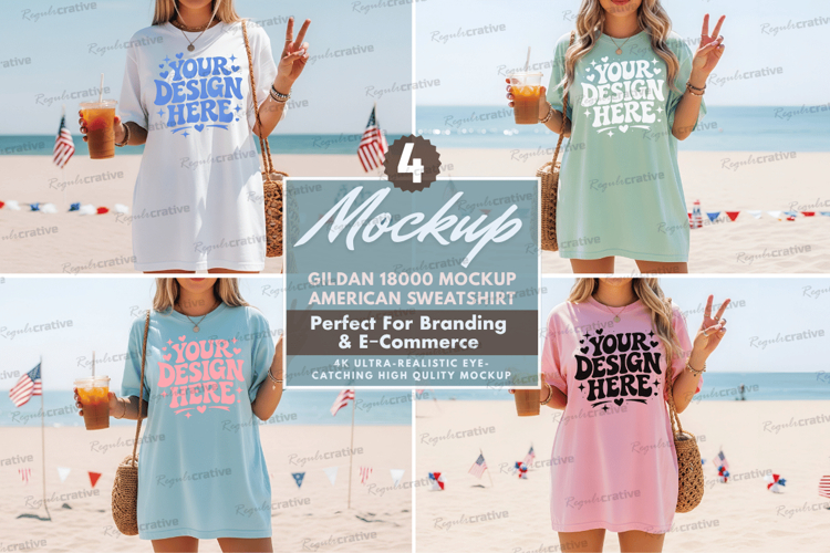 American Sweatshirt Mockup Set ,American Sweatshirt Mockup