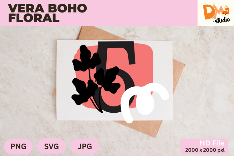 Boho Floral Svg Image 16