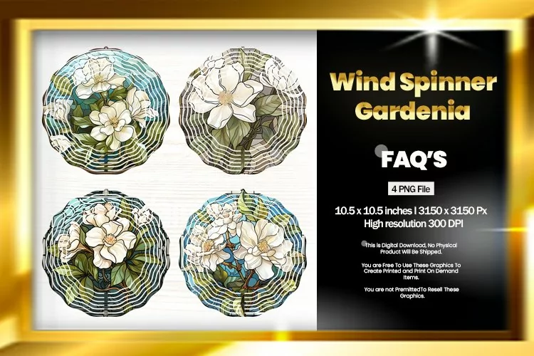 Gardenia Wind Spinner Sublimation - 04 Variations