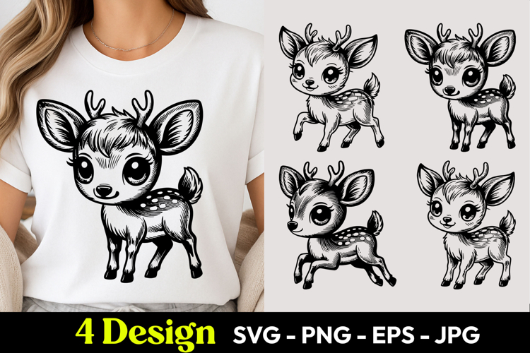 Cute Deer SVGs Image 3