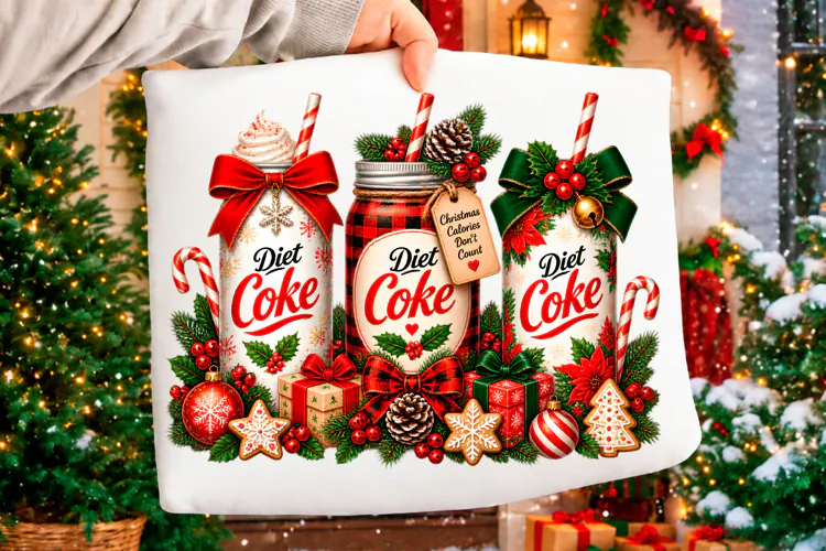 Christmas diet coke holiday bottle design