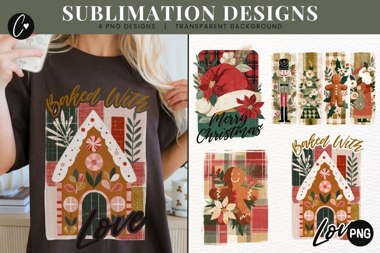4 Vintage Christmas PNG Sublimation
