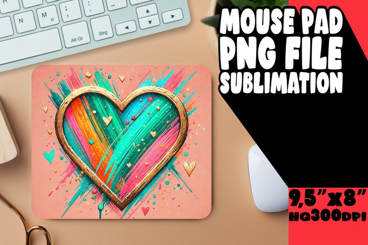 SWEET MOUSE PAD MAGICAL DESIGN, Heart example image 1