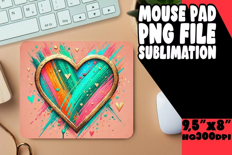 SWEET MOUSE PAD MAGICAL DESIGN, Heart